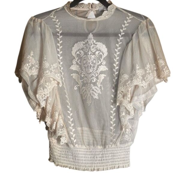 Blashe White / Cream Lace Top Size Small 📦 - Picture 7 of 7